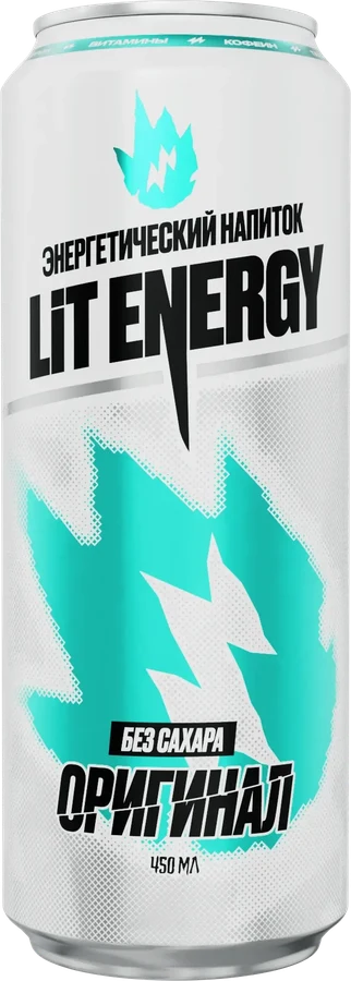 Банка LIT Energy Оригинал, белая с бирюзовым